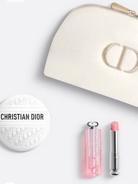 Dior Cream Cosmetic Pouch